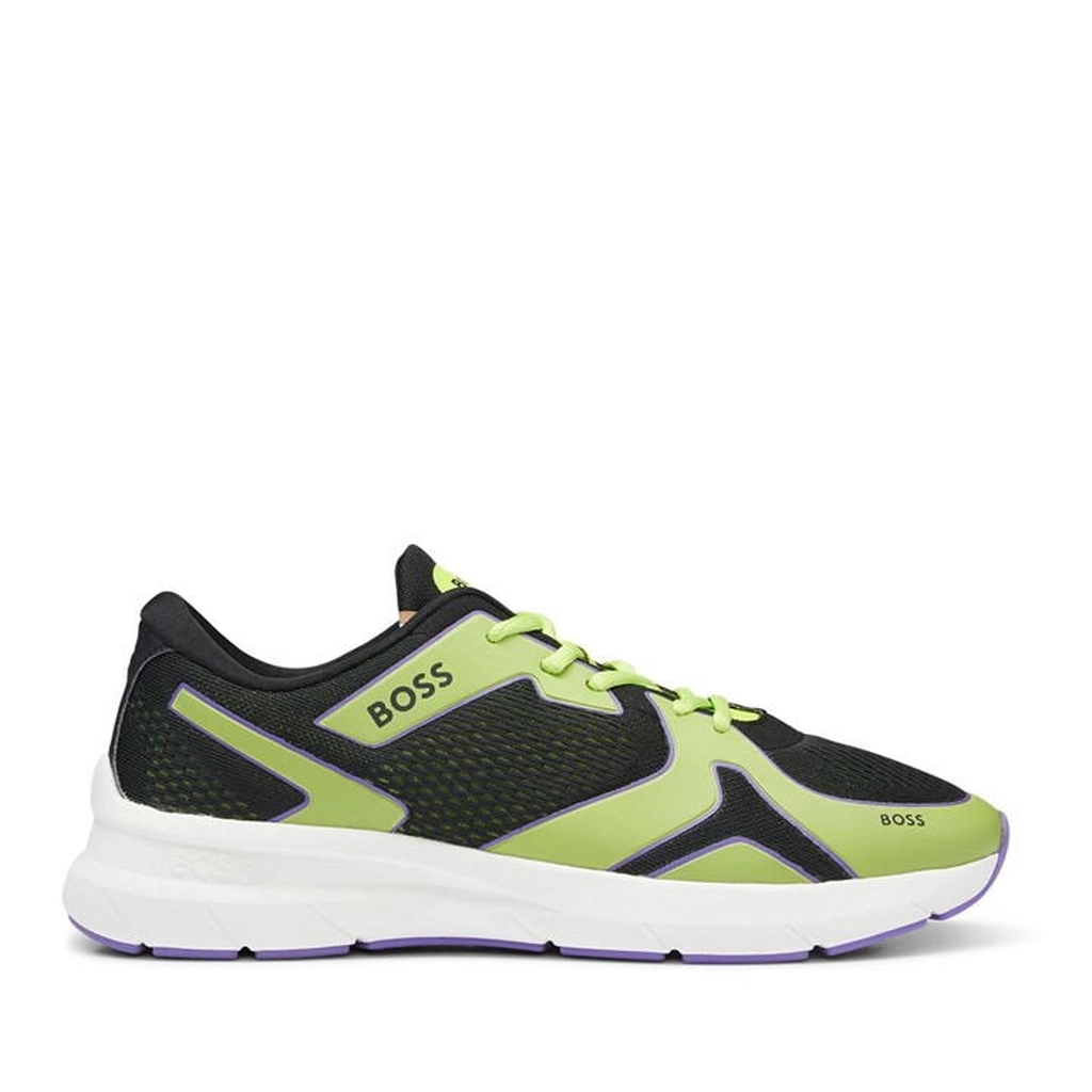 Hugo Boss Owen Mixed Material Trainers - Green